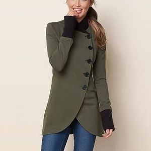 Brand new military style with sweater neck and cuffs